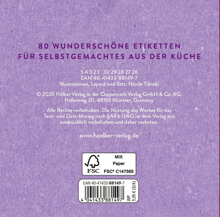 Produktbild: K&uuml;chenetiketten - Lavendel