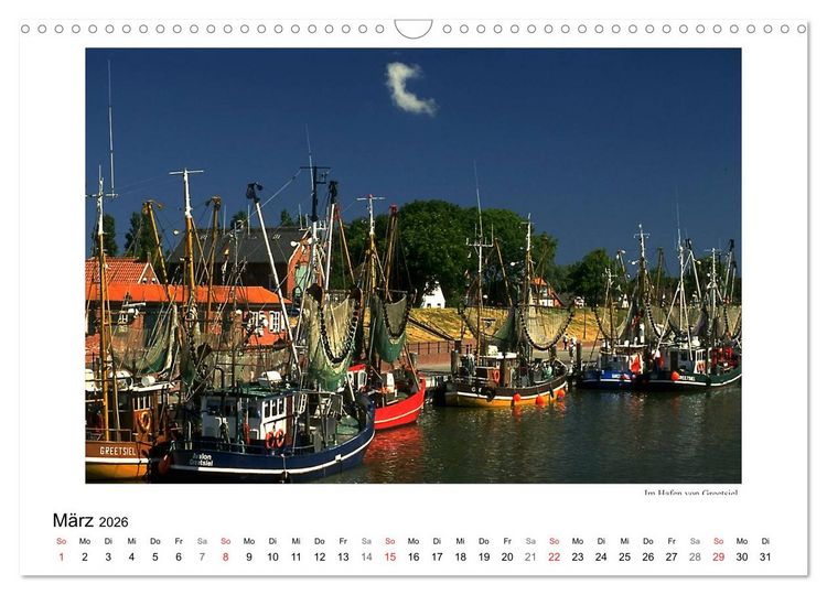 Produktbild: Krabbenkutter in Ostfriesland (Wandkalender 2026 DIN A3 quer), CALVENDO Monatskalender