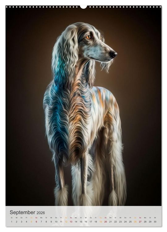 Produktbild: Persischer Windhund (Wandkalender 2026 DIN A2 hoch), CALVENDO Monatskalender