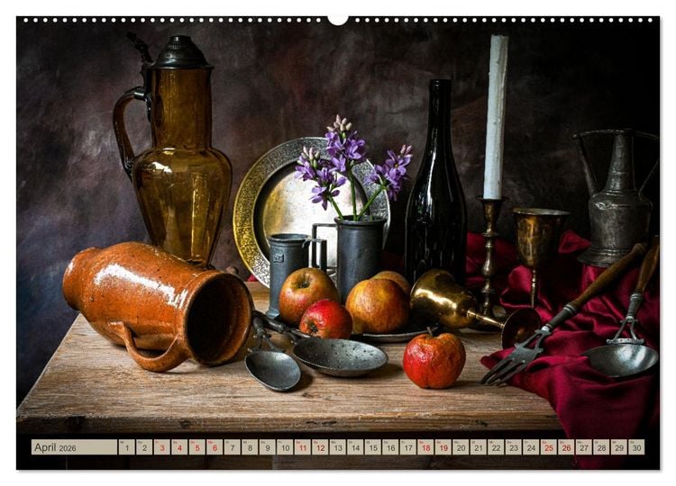 Produktbild: Stillleben Alte Meister (hochwertiger Premium Wandkalender 2026 DIN A2 quer), Kunstdruck in Hochglanz