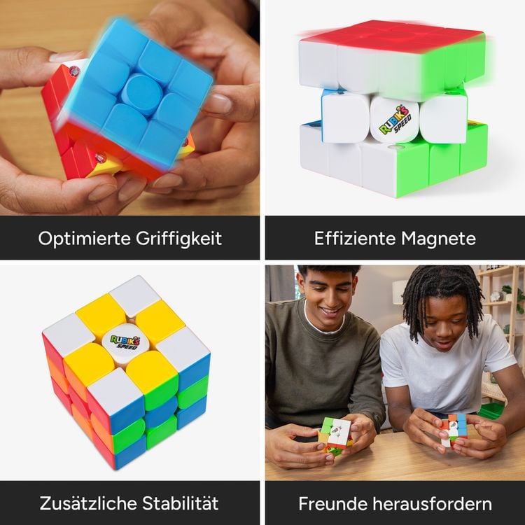 Produktbild: Rubik's - Speed Cube 3x3, ultra-leichtg&auml;ngiger Zauberw&uuml;rfel mit Magneten, hochwertige Verarbeitung f&uuml;r Einsteiger & Profis, ab 8 J.