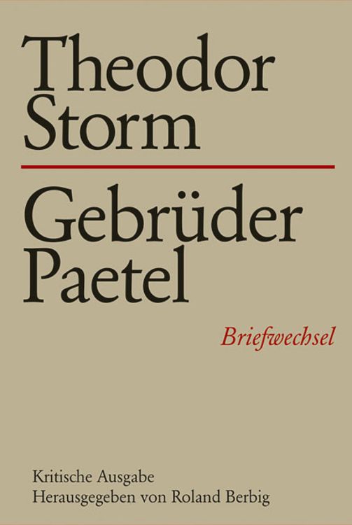 Produktbild: Theodor Storm - Gebr&uuml;der Paetel