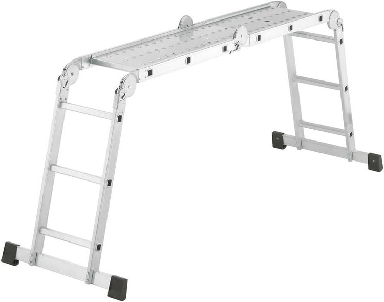 Produktbild: Hailo ProfiStep&reg; combi 7412-037 Aluminium Multifunktionsleiter Arbeitsh&ouml;he (max.): 4.35 m Silber 16.7 kg