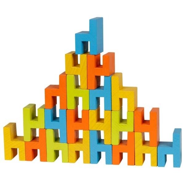 Produktbild: Goki 56662 - Balancier- & Stapelspiel Mini-St&uuml;hle, 24-teilig, Holz