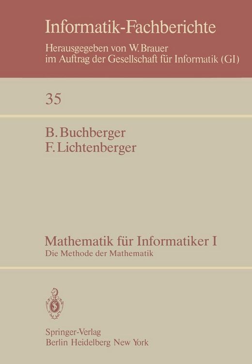 Produktbild: Mathematik f&uuml;r Informatiker I