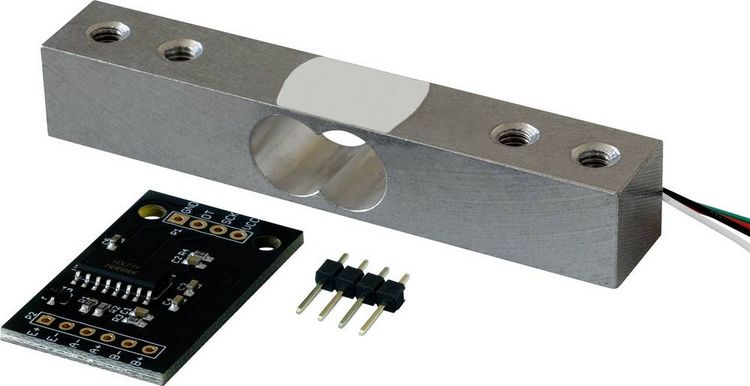 Produktbild: Joy-it HX711-40 HX711-40 HX711 ADC Modul mit 40kg W&auml;gezelle - 24 Bit A/D Wandler kalibriert Werksstandard (ohne Zertifikat)