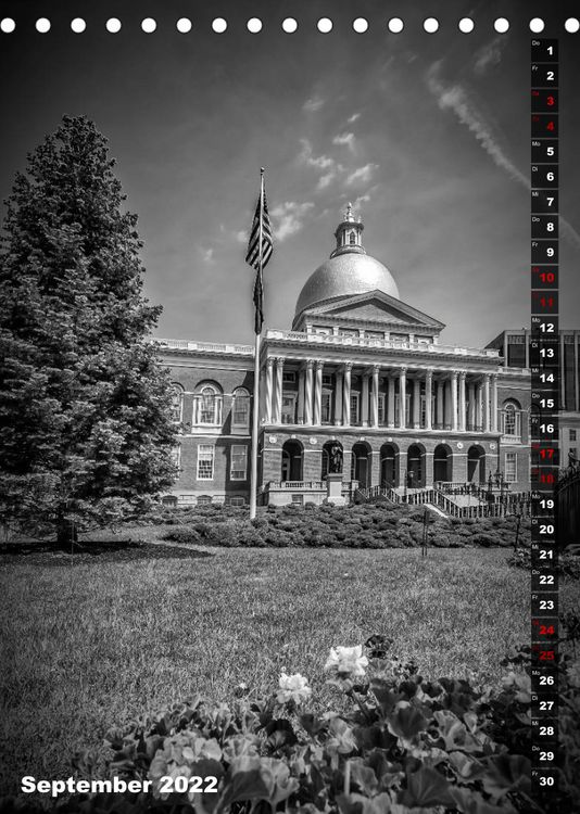 Produktbild: BOSTON Monochrome Impressionen (Tischkalender 2022 DIN A5 hoch)