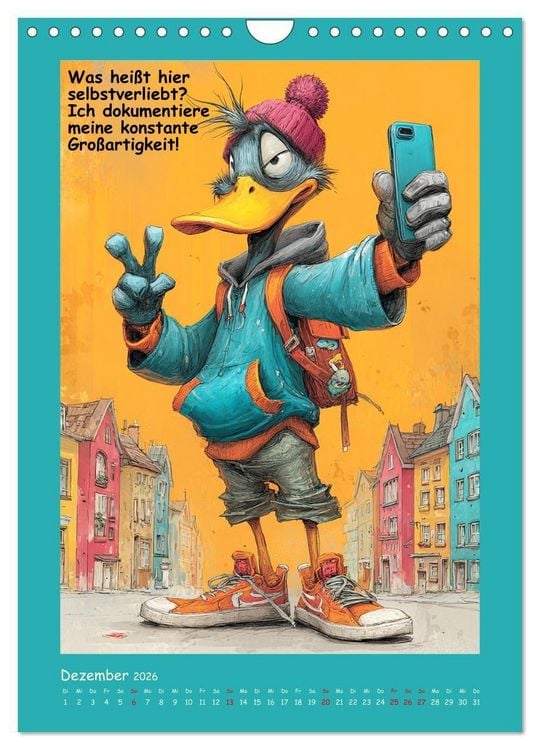 Produktbild: Quack Attacke. Enten au&szlig;er Kontrolle (Wandkalender 2026 DIN A4 hoch), CALVENDO Monatskalender