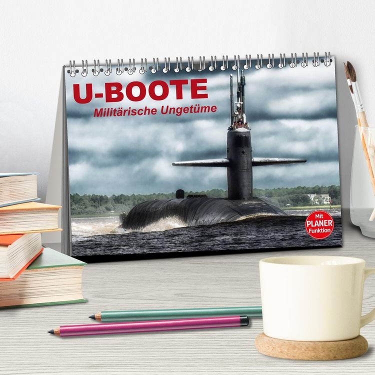 Produktbild: U-Boote. Milit&auml;rische Unget&uuml;me (Tischkalender 2026 DIN A5 quer), CALVENDO Monatskalender
