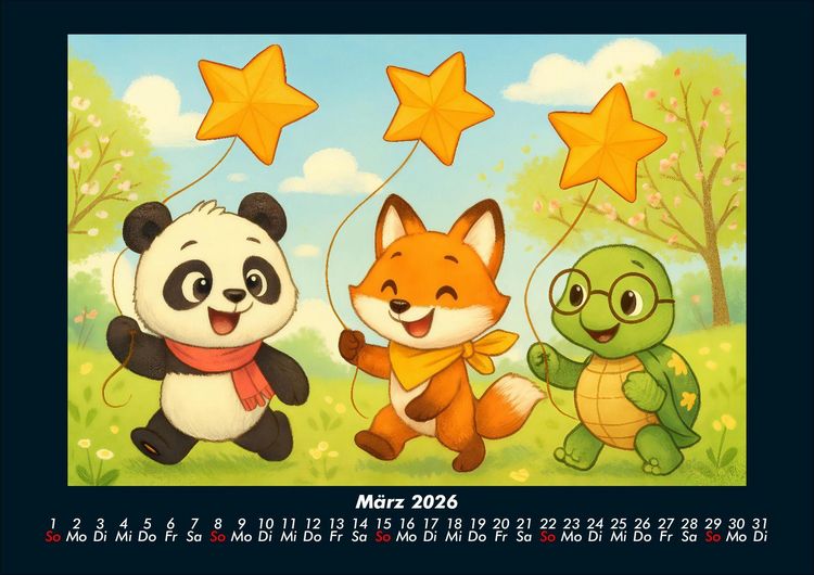 Produktbild: Pippin, Finn & Taz - Freunde im Zauberwald 2026 Fotokalender DIN A4