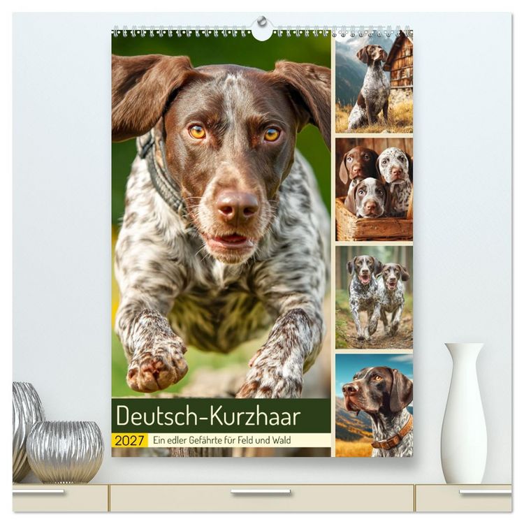 Produktbild: Deutsch-Kurzhaar. Ein edler Gef&auml;hrte f&uuml;r Feld und Wald (hochwertiger Premium Wandkalender 2027 DIN A2 hoch), Kunstdruck in Hochglanz