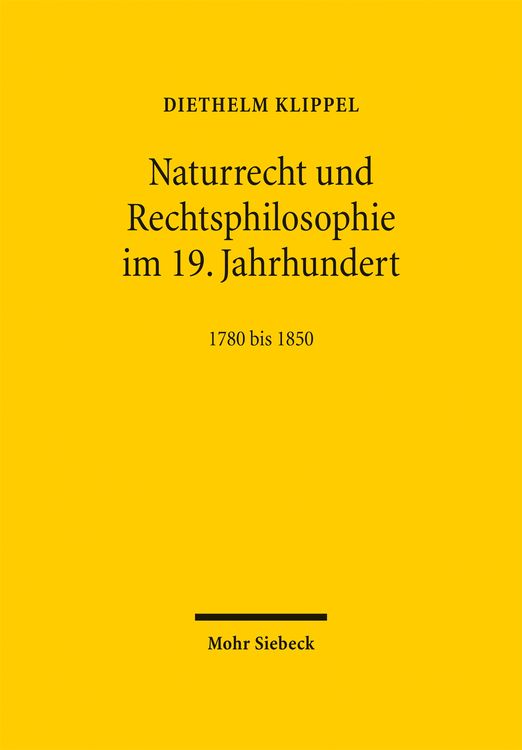 Produktbild: Naturrecht und Rechtsphilosophie im 19. Jahrhundert