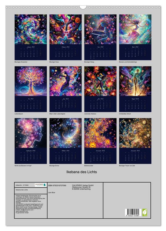 Produktbild: Ikebana des Lichts (Wandkalender 2026 DIN A2 hoch), CALVENDO Monatskalender