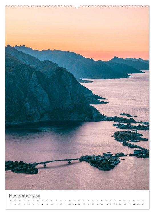 Produktbild: Die Lofoten &ndash; Landschaftsfotografien aus Nordnorwegen (hochwertiger Premium Wandkalender 2026 DIN A2 hoch), Kunstdruck in Hochglanz