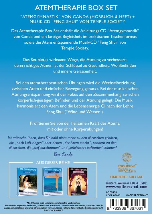 Produktbild: Atemtherapie Box Set: &Uuml;bungen f&uuml;r gesundes Atmen