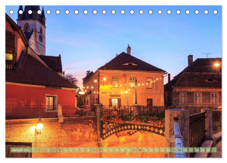 Produktbild: Zauberhaftes Sibiu - Die Perle Siebenb&uuml;rgens in Rum&auml;nien (Tischkalender 2026 DIN A5 quer), CALVENDO Monatskalender