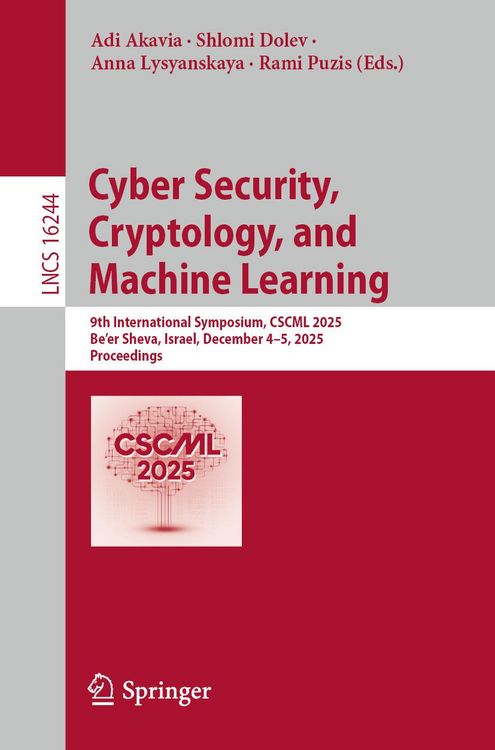 Produktbild: Cyber Security, Cryptology, and Machine Learning