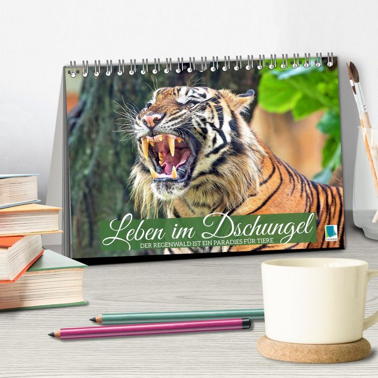 Produktbild: Leben im Dschungel: Der Regenwald ist ein Paradies f&uuml;r Tiere (Tischkalender 2026 DIN A5 quer), CALVENDO Monatskalender