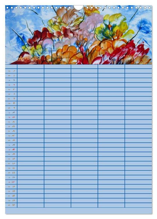 Produktbild: Bl&uuml;tenzauber - Familienplaner 2027 (Wandkalender 2027 DIN A3 hoch), CALVENDO Monatskalender