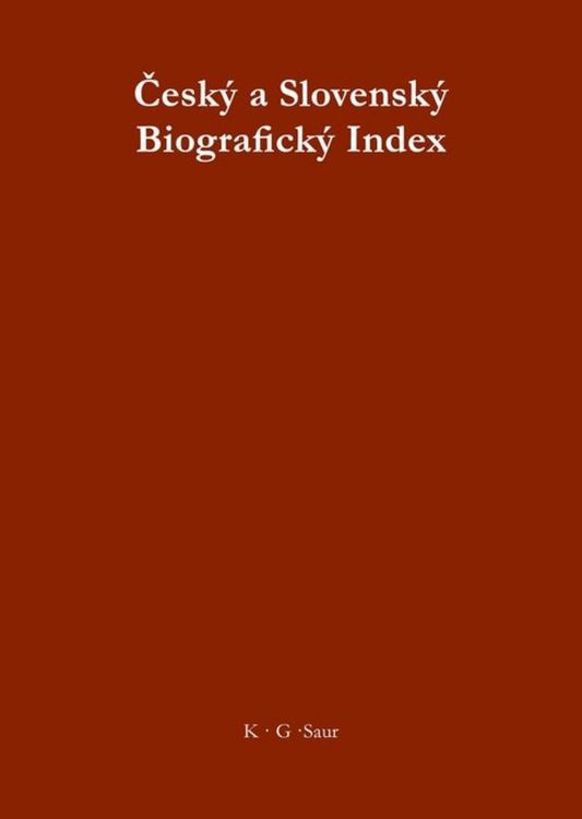 Produktbild: Cesky a Slovensky Biograficky Index