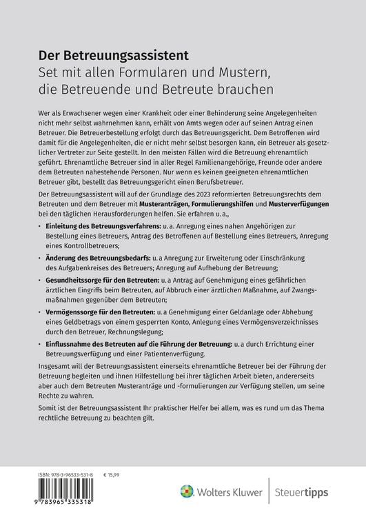 Produktbild: Der Betreuungsassistent