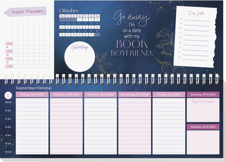 Produktbild: Tischkalender 2027 quer: I believe in Book Love