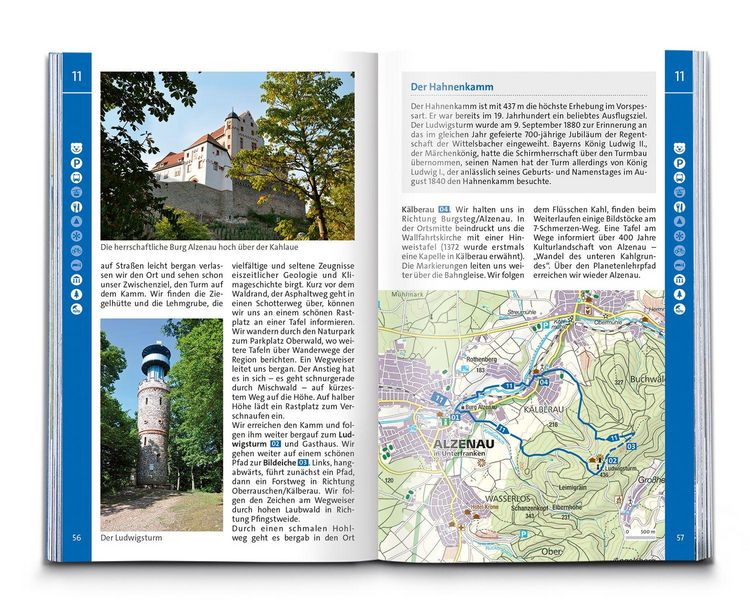 Produktbild: KOMPASS Wanderf&uuml;hrer Spessart, 65 Touren mit Extra-Tourenkarte