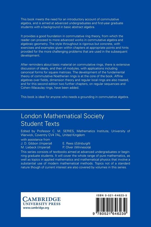 Produktbild: Steps in Commutative Algebra