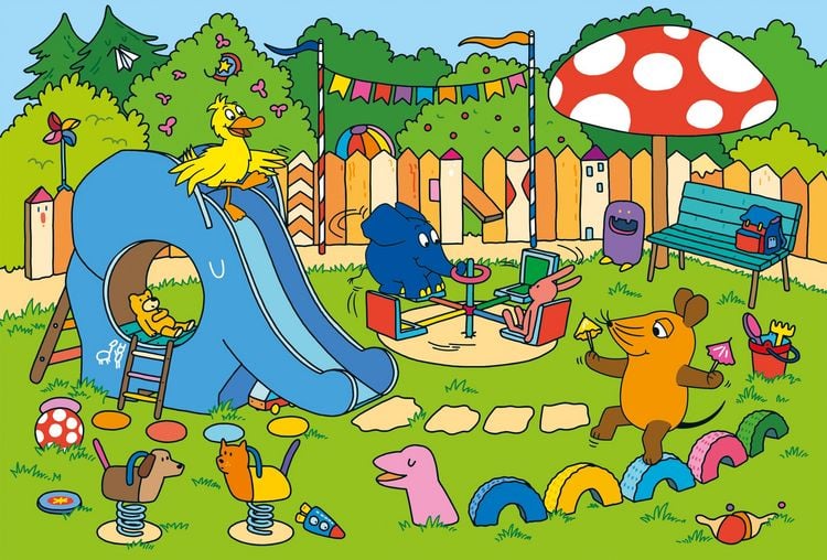 Produktbild: Ein Tag mit der Maus, 3x48 Teile Puzzle