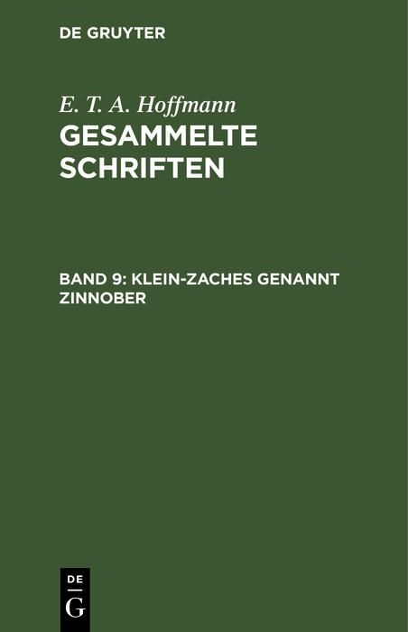 Produktbild: Klein-Zaches genannt Zinnober
