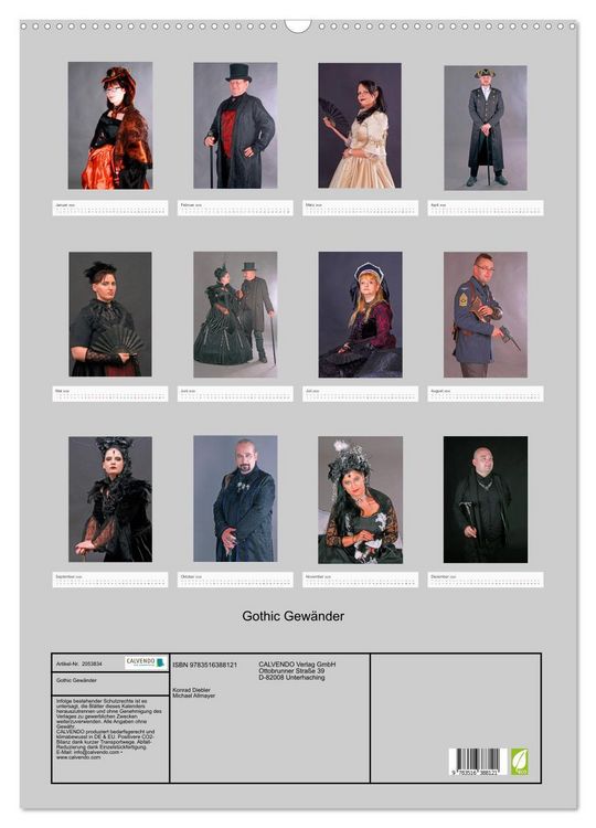 Produktbild: Gothic Gew&auml;nder (Wandkalender 2026 DIN A2 hoch), CALVENDO Monatskalender