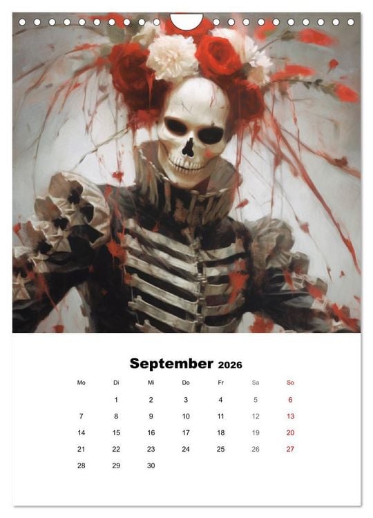 Produktbild: Gothic-Flower-Punk. D&uuml;ster-romantische Kunst (Wandkalender 2026 DIN A4 hoch), CALVENDO Monatskalender