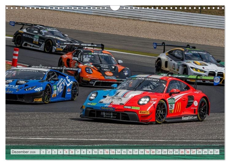 Produktbild: Super Sportwagen aus Zuffenhausen beim GT MASTERS (Wandkalender 2026 DIN A3 quer), CALVENDO Monatskalender