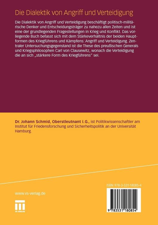 Produktbild: Die Dialektik von Angriff und Verteidigung