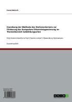 Produktbild: Erprobung der Methode des Stationenlernens zur F&ouml;rderung der Kompetenz Erkenntnisgewinnung im Themenbereich Salzbildungsarten
