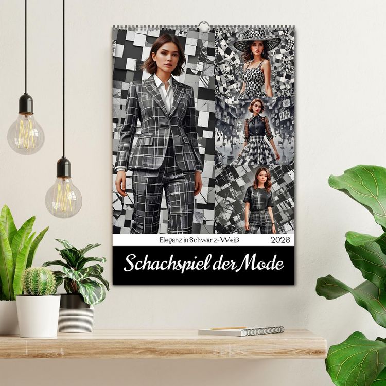 Produktbild: Schachspiel der Mode (Wandkalender 2026 DIN A2 hoch), CALVENDO Monatskalender