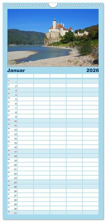 Produktbild: Familienplaner 2026 - Die Wachau - Bezaubernde Orte an der Donau mit 5 Spalten (Wandkalender, 21 x 45 cm) CALVENDO