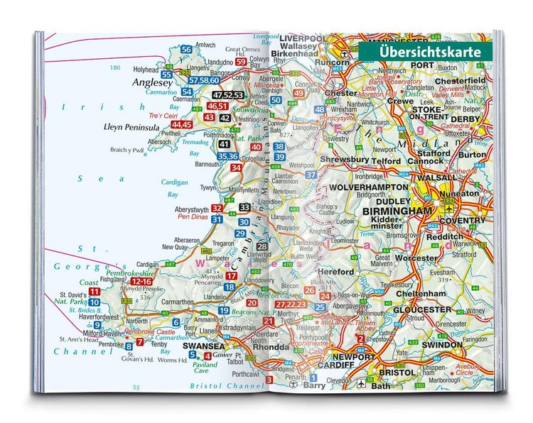 Produktbild: KOMPASS Wanderf&uuml;hrer Wales, 60 Touren mit Extra-Tourenkarte
