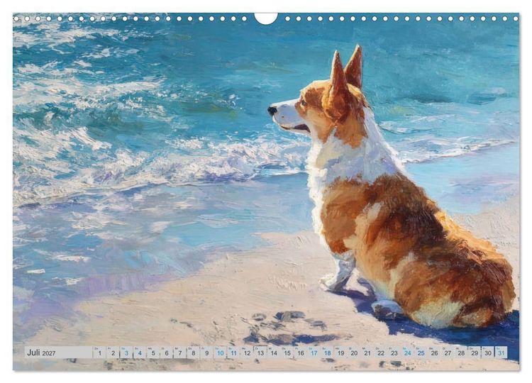 Produktbild: Corgi-Charme (Wandkalender 2027 DIN A3 quer), CALVENDO Monatskalender