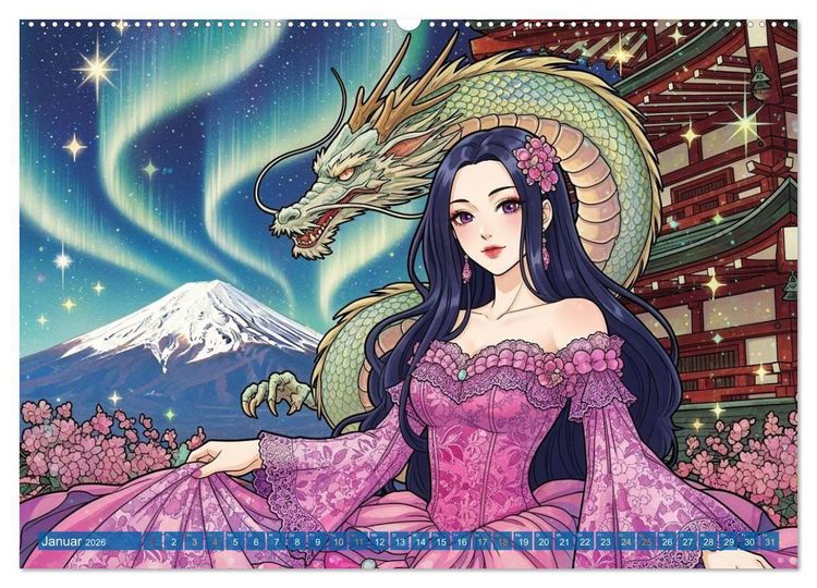 Produktbild: Shōnen-Abenteuer und Shōjo-Romantik - Ein Manga-Kalender f&uuml;r Herz und Seele (Wandkalender 2026 DIN A2 quer), CALVENDO Monatskalender