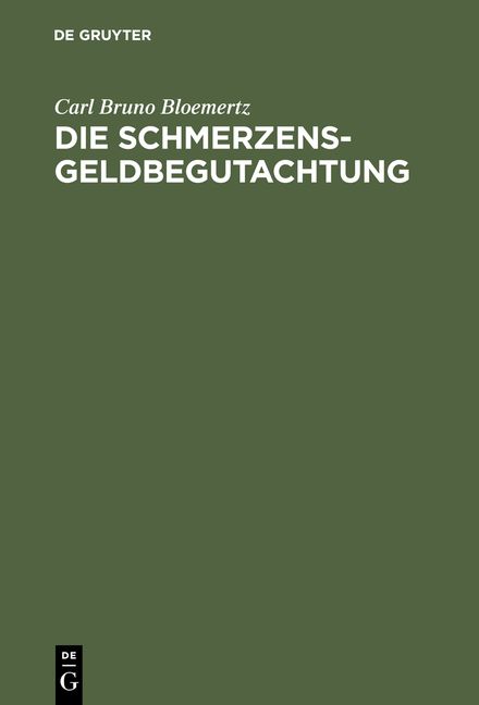 Produktbild: Die Schmerzensgeldbegutachtung