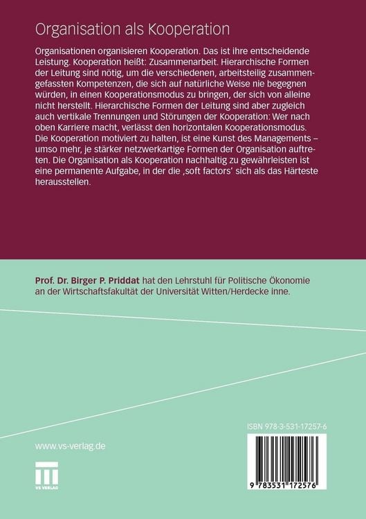 Produktbild: Organisation als Kooperation