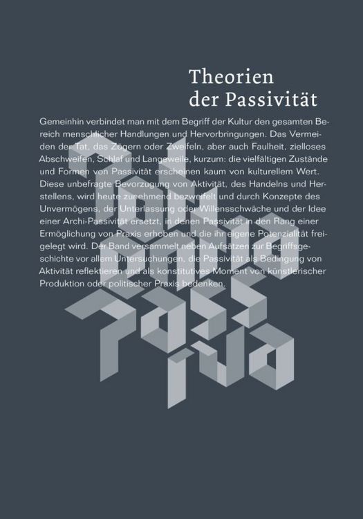 Produktbild: Theorien der Passivit&auml;t