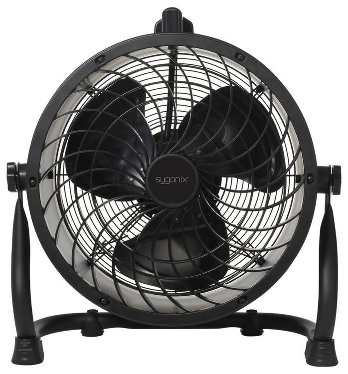 Produktbild: Sygonix Bodenventilator 120W (&Oslash; x H) 520mm x 530mm Schwarz Schwenkbar