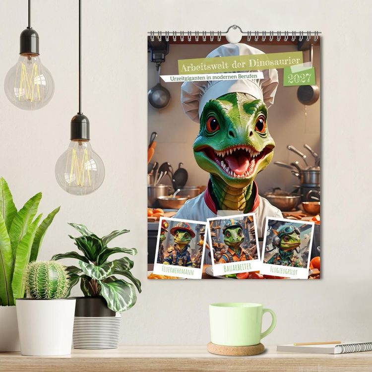 Produktbild: Arbeitswelt der Dinosaurier (Wandkalender 2027 DIN A4 hoch), CALVENDO Monatskalender