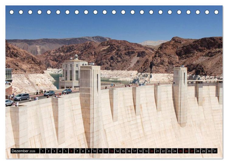 Produktbild: Der Hoover Staudamm (Tischkalender 2026 DIN A5 quer), CALVENDO Monatskalender
