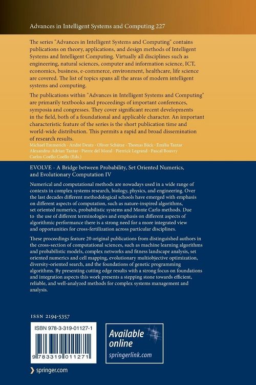 Produktbild: EVOLVE - A Bridge between Probability, Set Oriented Numerics, and Evolutionary Computation IV