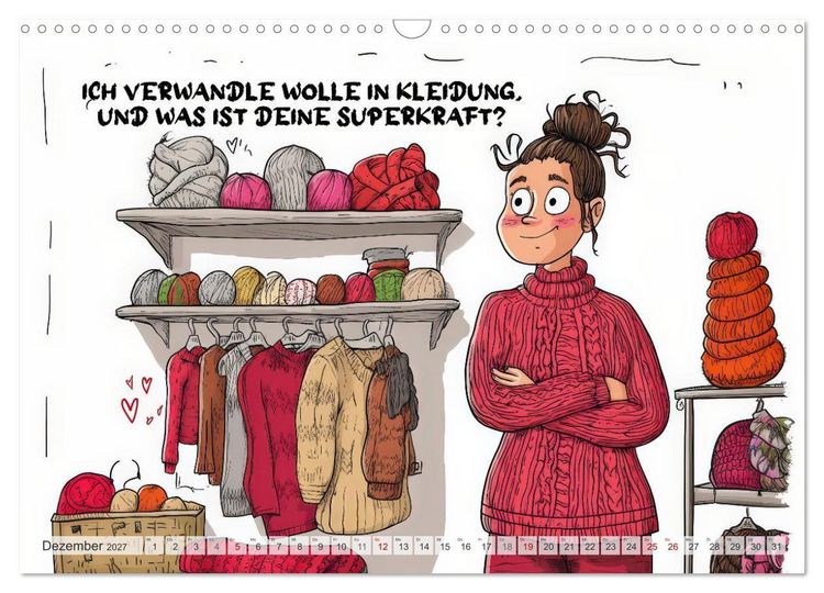 Produktbild: Wollfieber (Wandkalender 2027 DIN A3 quer), CALVENDO Monatskalender