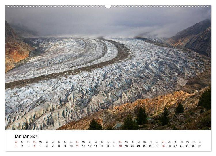 Produktbild: Mystische Schweizer Berglandschaften - Momente in der Natur (hochwertiger Premium Wandkalender 2026 DIN A2 quer), Kunstdruck in Hochglanz