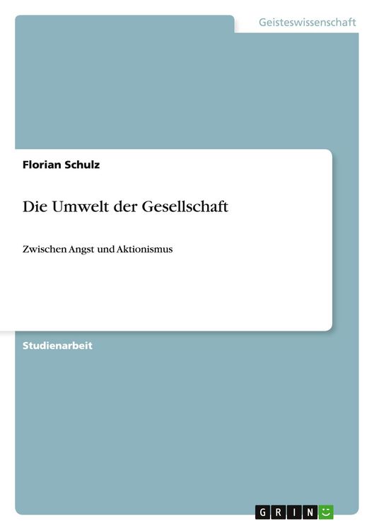 Produktbild: Die Umwelt der Gesellschaft